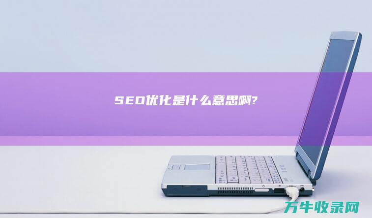 SEO优化是什么意思啊?